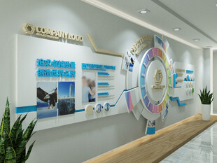 高端企业文化墙源文件