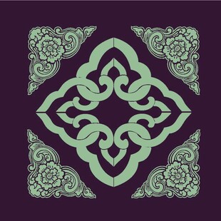 复古中式几何花纹图案