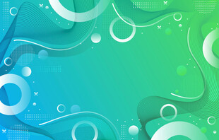 蓝绿渐变气泡背景