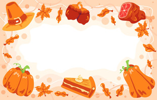 秋季南瓜主题装饰元素