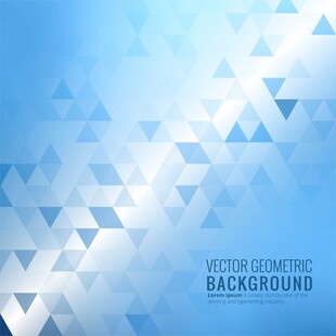 蓝色几何三角矢量背景