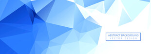 蓝色多边形几何矢量背景