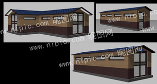 公共卫生间模型效果图