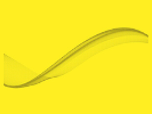 黄色曲线抽象图形元素