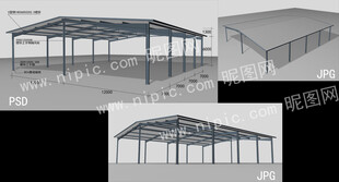 钢结构雨棚设计效果图