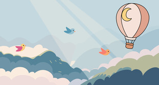 热气球背景图片