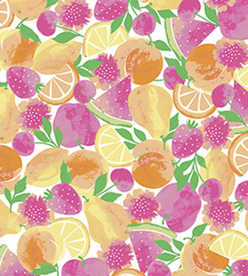 缤纷水果花卉图案背景