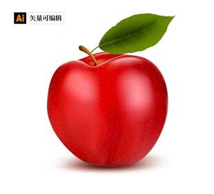 红苹果 矢量