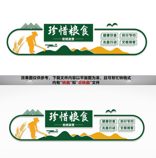 珍惜粮食文化墙