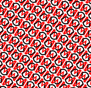 M红色几何图案无缝背景