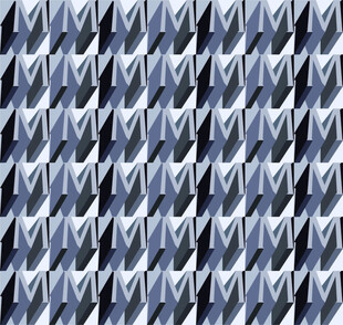 M立体几何图案金属质感纹理设计