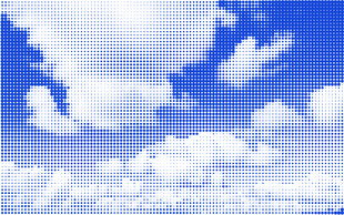 蓝天白云镂空点状图