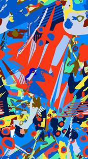 抽象多彩几何图案艺术画