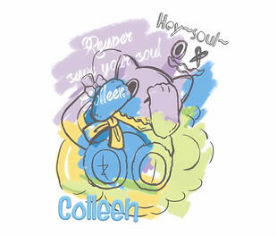 可爱卡通兔子形象插画