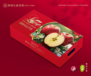 苹果包装 红富士礼盒
