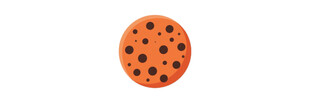 橙色带黑点圆形物件
