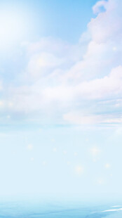 梦幻蓝天与轻柔云朵背景