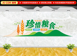 珍惜粮食文化墙