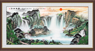 旭日东升国画