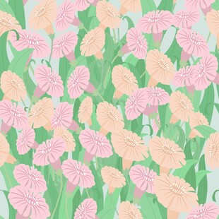 粉色花卉图案背景