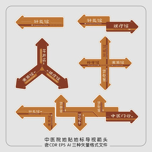 中医院地贴箭头