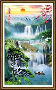 竖幅山水画