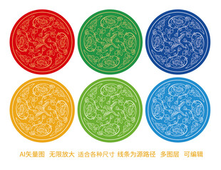 唐代传统纹样吉祥富贵花纹