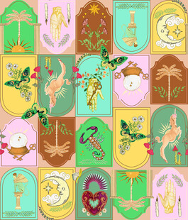 多彩复古风节日图标集合