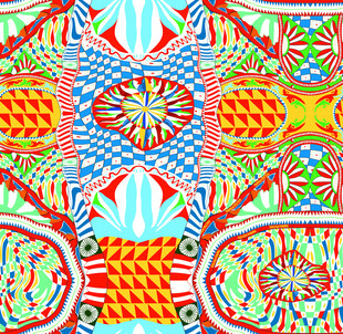 绚丽多彩民族风几何图案