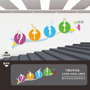 少儿舞蹈班教室文化墙