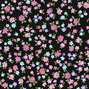 黑色背景上的多彩碎花图案
