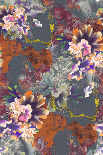 多彩花卉抽象图案纹理