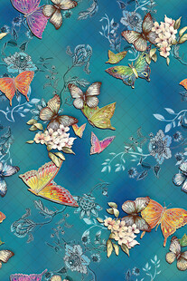 多彩海洋风花卉图案纹理