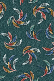 多彩羽毛螺旋图案背景