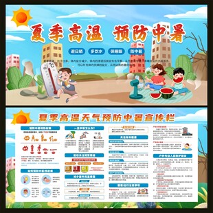高温天气预防暑宣传栏
