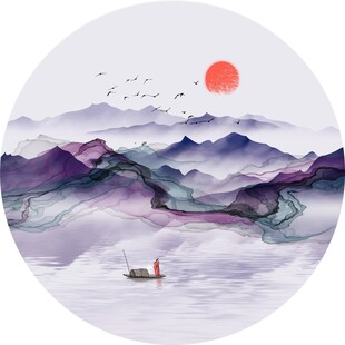 抽象意境山水画