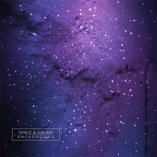 梦幻紫色星空夜景
