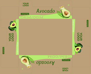 牛油果水果展示托盘包装