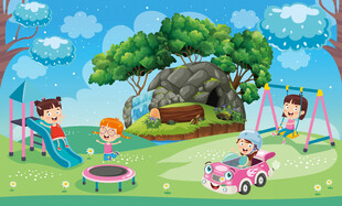 卡通儿童房背景