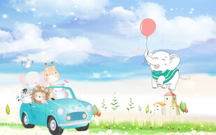 卡通儿童房背景