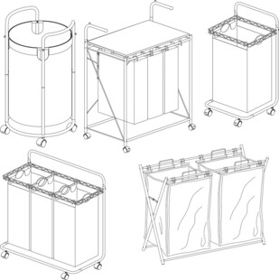 多款简约金属置物架设计图