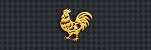 金色公鸡图案