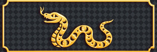 金色花纹蛇图案设计