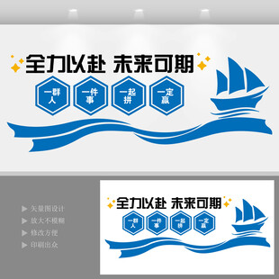 全力以赴未来可期业绩文化墙