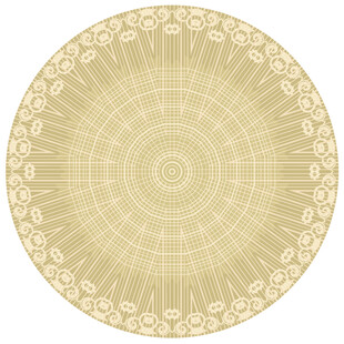 复古圆形花纹装饰图案