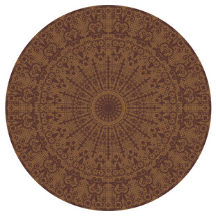 复古圆形花纹地毯图案