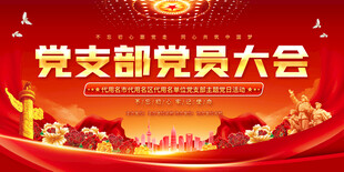 党支部党员舞台背景