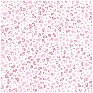 粉色爱心碎花图案背景