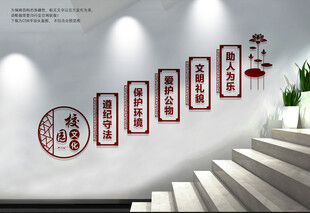 学校楼梯文化墙