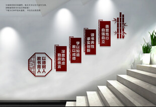 校园楼梯文化墙